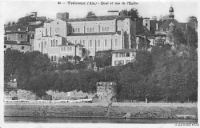 Trevoux, Quai et Vue de l'eglise (ancienne carte postale)